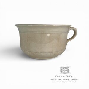 Antique Chamber Pot With Crazing And Patina. Plant Pot Primitive Home Decor